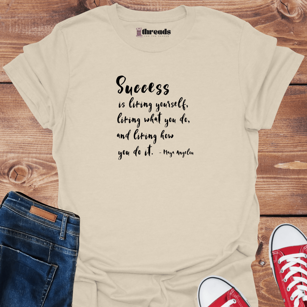 Natural / S Success Is Liking Yourself - Unisex T-Shirt 13232868093616640239